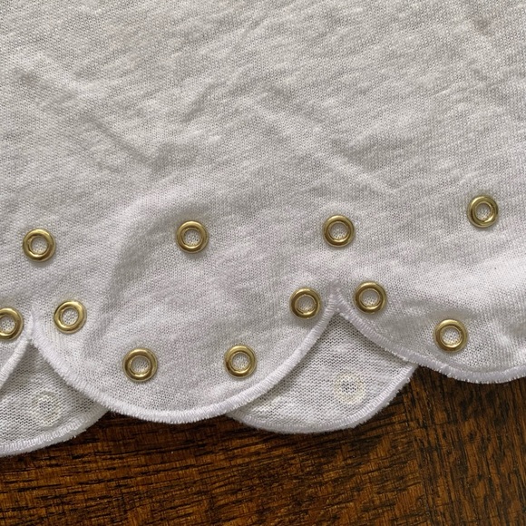 NWOT Michael Kors studded & scalloped hem tank - Picture 6 of 6